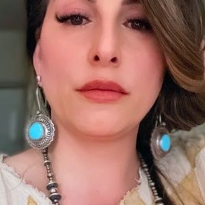 Kingman turquoise sterling, silver, beautiful French hook earrings